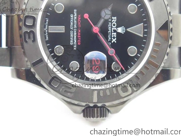 MiroTime 0901 EasyCare Yacht-Master 116622 DLC VRF Best Edition Black Dial on DLC Bracelet VR 2918